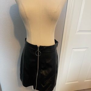 Faux Leather Mini Skirt Size S/M